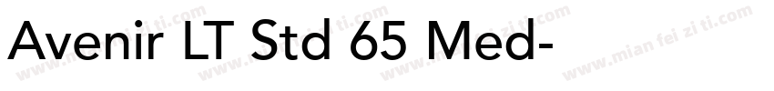 Avenir LT Std 65 Med字体转换